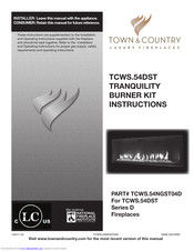 Town & Country Fireplaces TCWS.54NGST04D Instruction Manual