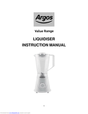 Argos LIQUIDISER Instruction Manual