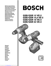 Bosch GSR 14.4 Operating Instructions Manual