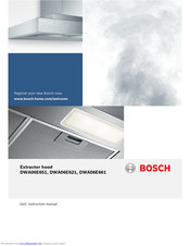 Bosch DWA06E651 Instruction Manual