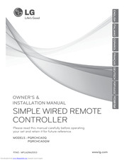 LG PQRCHCA0Q Owners & Installation Manual