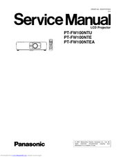 Panasonic PTFW100NTU - LCD PROJEC. WIRELESS Service Manual