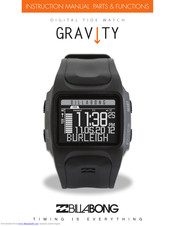 BILLABONG GRAVITY Instruction Manual
