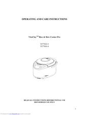 VitaClay VF7900-4 Operating And Care Instructions
