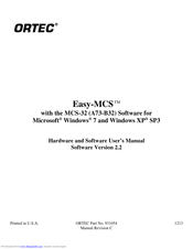 ORTEC Easy-MCS Hardware User Manual
