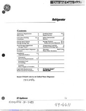 GE TFX24P Use And Care Manual