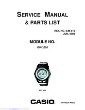 Casio QW-2605 Service Manual