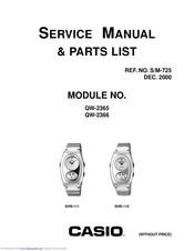 Casio QW-2365 Service Manual