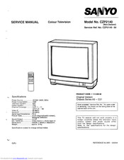 Sanyo CZP2140 Service Manual