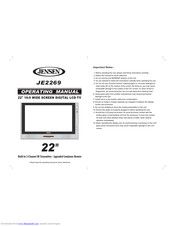 Jensen JE2269 Operating Manual