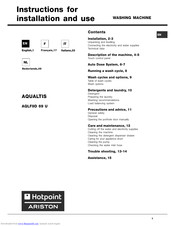 Hotpoint Ariston AQLF9D 69 U Instructions For Installation And Use Manual