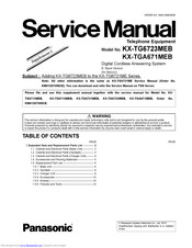 Panasonic KX-TG6723MEB Service Manual