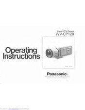 Panasonic WVCP120 - COLOR CCTV CAMERA Operating Instructions Manual