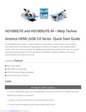 Meiji Techno HD1000LITE Quick Start Manual
