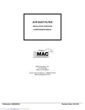 MAC AVR Installation, Operation & Maintenance Manual
