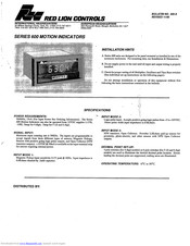 red lion Series 600 Manual