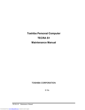 Toshiba TECRA S1 Series Maintenance Manual