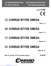 Conrad 76 89 86 Operating Instructions Manual