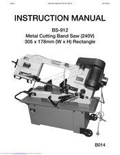 MachineryHouse BS-912 Instruction Manual