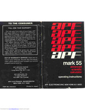 APF mark 55 Operating Instructions Manual