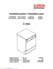 Miele G 7804 Installations Plan