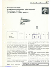 Fein ASt 636 Operating Instructions