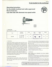 Fein ASte 636 Operating Instructions