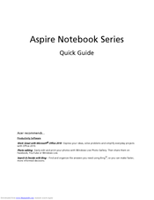 Acer Aspire Notebook Series Quick Manual