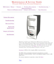HP Presario 5800 Series Maintenance & Service Manual