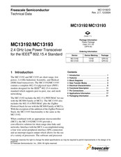 Freescale Semiconductor MC13192 Technical Data Manual