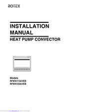 Rotex rfwxv20aveb Installation Manual