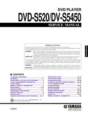 Yamaha DVD-S520 Service Manual