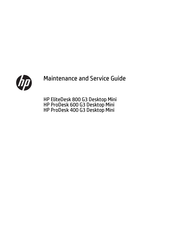 Hp Elitedesk 800 G3 Maintenance And Service Manual Pdf Download Manualslib