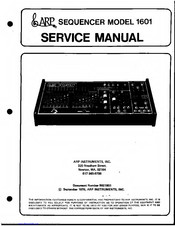 ARP 1601 Service Manual