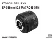 Canon EF-S35MM F/2.8 MACRO IS STM Instructions Manual