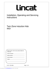 Lincat IH21 Installation, Operating And Servicing Instructions
