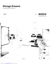 Bosch HSD30 Use And Care Manual