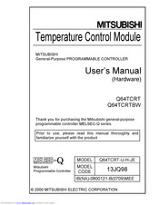 Mitsubishi Q64TCRTBW User Manual