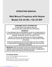 Comfort Smart CS-35-WP Operating Manual