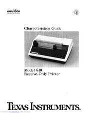 Texas Instruments 810 Manual