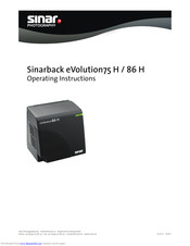 Sinar eVolution75 H Operating Instructions Manual