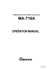 Amada MM-122A Operation Manual