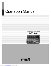 Inter-m MX-1646 Operation Manual