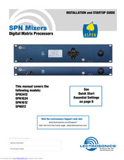Lectrosonics SPN1624 Installation And Startup Manual