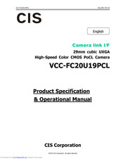 CIS VCC-FC20U19PCL Product Specification & Operational Manual
