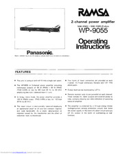 Panasonic RAMSA WP-9055 Operating Instructions Manual
