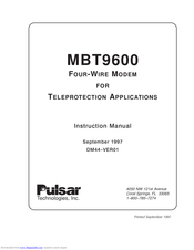 Pulsar MBT9600 Instruction Manual