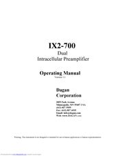 Dagan IX2-700 Operating Manual