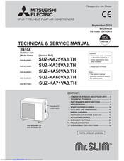Mitsubishi Electric Mr.Slim SUZ-KA50VA3 Service Manual