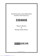 DEVA Broadcast DB8008 Maintenance And Operation Instruction Manual